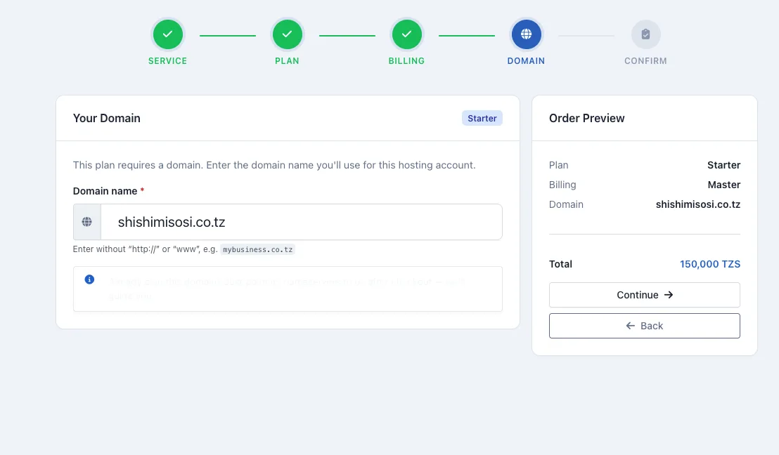 How to Purchase a Shared Hosting Plan on Momo Cloud